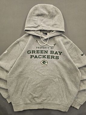 Nike Green Bay Packers "Property Of" Gray Pullover Hoodie - NFL